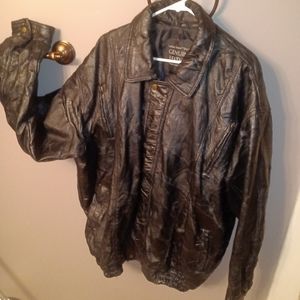 New Italian Stone Black Leather Jacket Coat Size 4x Navarre Leather Co